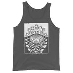 Rose Bush by Julie de Graag Unisex Tank Top - Asphalt - Pulp & Stitch