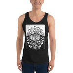 Rose Bush by Julie de Graag Unisex Tank Top - Black - Pulp & Stitch