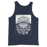 Rose Bush by Julie de Graag Unisex Tank Top - Navy - Pulp & Stitch