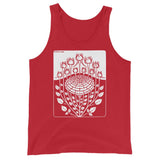 Rose Bush by Julie de Graag Unisex Tank Top - Red - Pulp & Stitch