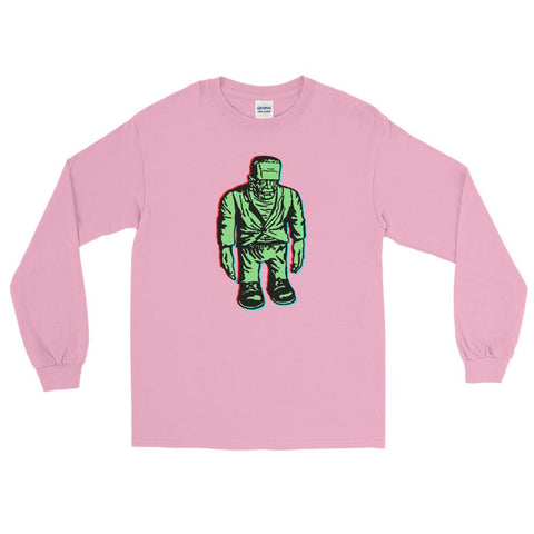 Sad Frankie Unisex Long Sleeve Shirt - Light Pink - Pulp & Stitch