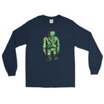 Sad Frankie Unisex Long Sleeve Shirt - Navy - Pulp & Stitch