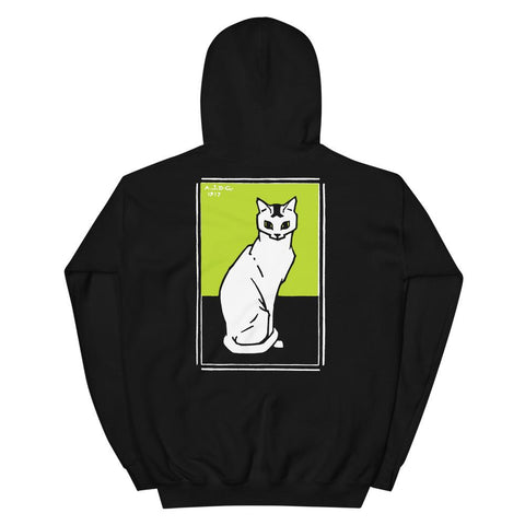 Sitting Cat (1917) by Julie de Graag Unisex Hoodie - S - Pulp & Stitch