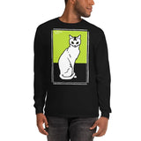 Sitting Cat (1917) by Julie de Graag Unisex Long Sleeve Shirt - S - Pulp & Stitch