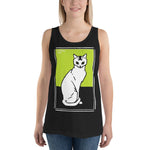 Sitting Cat (1917) by Julie de Graag Unisex Tank Top - XS - Pulp & Stitch