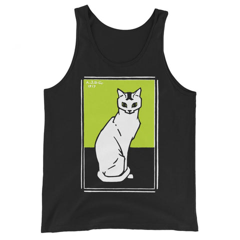 Sitting Cat (1917) by Julie de Graag Unisex Tank Top - XS - Pulp & Stitch