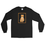 Sitting Cat (1918) by Julie de Graag Unisex Long Sleeve Shirt - S - Pulp & Stitch