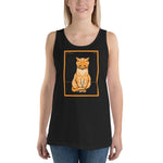 Sitting Cat (1918) by Julie de Graag Unisex Tank Top - XS - Pulp & Stitch