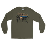 Skull Spider Unisex Long Sleeve Shirt - Military Green - Pulp & Stitch