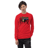 Skull Spider Unisex Long Sleeve Shirt - Red - Pulp & Stitch