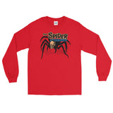 Skull Spider Unisex Long Sleeve Shirt - Red - Pulp & Stitch