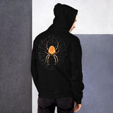 Spider in a Web by Julie de Graag Unisex Hoodie - Black - Pulp & Stitch