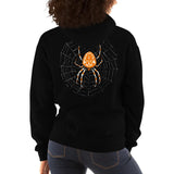 Spider in a Web by Julie de Graag Unisex Hoodie - Black - Pulp & Stitch