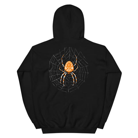 Spider in a Web by Julie de Graag Unisex Hoodie - Black - Pulp & Stitch