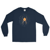 Spider in a Web by Julie de Graag Unisex Long Sleeve Shirt - Navy - Pulp & Stitch