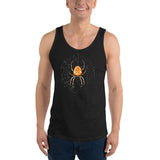 Spider in a Web by Julie de Graag Unisex Tank Top - Black - Pulp & Stitch