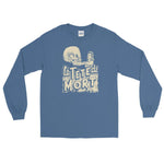 The Death Head Unisex Long Sleeve Shirt - Indigo Blue - Pulp & Stitch