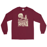 The Death Head Unisex Long Sleeve Shirt - Maroon - Pulp & Stitch