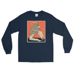 The Kiss of Peace Unisex Long Sleeve Shirt - Navy - Pulp & Stitch