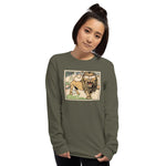 The Lion Doesn't Sleep Unisex Long Sleeve Shirt - Military Green - Pulp & Stitch