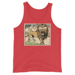 The Lion Doesn't Sleep Unisex Tank Top - Red Triblend - Pulp & Stitch