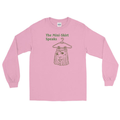 The Mini Skirt Speaks Unisex Long Sleeve Shirt - Light Pink - Pulp & Stitch