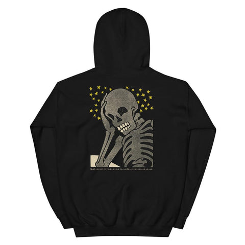 The Thinking Skeleton Unisex Hoodie - S - Pulp & Stitch