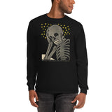 The Thinking Skeleton Unisex Long Sleeve Shirt - S - Pulp & Stitch