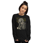 The Thinking Skeleton Unisex Long Sleeve Shirt - S - Pulp & Stitch