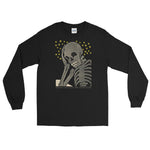 The Thinking Skeleton Unisex Long Sleeve Shirt - S - Pulp & Stitch