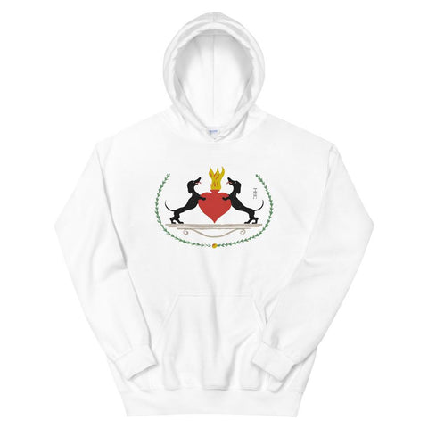 The Two Dachshunds Unisex Hoodie - White - Pulp & Stitch