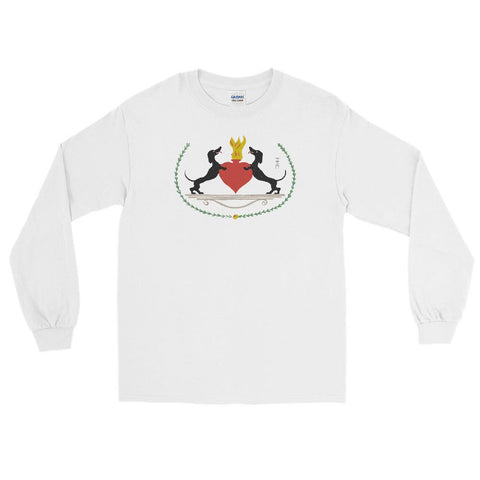 The Two Dachshunds Unisex Long Sleeve Shirt - White - Pulp & Stitch