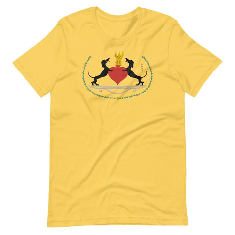 The Two Dachshunds Unisex T-Shirt - Yellow - Pulp & Stitch