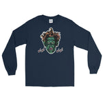 The Vampire's Laugh Unisex Long Sleeve Shirt - Navy - Pulp & Stitch