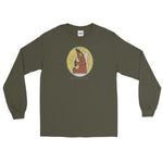 Thirsty Bear Unisex Long Sleeve Shirt - Military Green - Pulp & Stitch