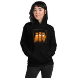 Three Cats by Julie de Graag Unisex Hoodie - Black - Pulp & Stitch