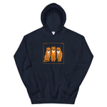 Three Cats by Julie de Graag Unisex Hoodie - Navy - Pulp & Stitch