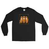 Three Cats by Julie de Graag Unisex Long Sleeve Shirt - Black - Pulp & Stitch