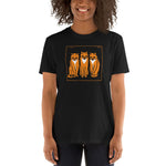 Three Cats by Julie de Graag Unisex T-Shirt - Black - Pulp & Stitch