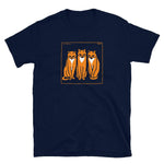 Three Cats by Julie de Graag Unisex T-Shirt - Navy - Pulp & Stitch