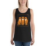 Three Cats by Julie de Graag Unisex Tank Top - Black - Pulp & Stitch