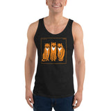 Three Cats by Julie de Graag Unisex Tank Top - Black - Pulp & Stitch