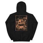 Three Witches Around Cauldron Unisex Hoodie - S - Pulp & Stitch