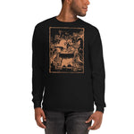 Three Witches Around Cauldron Unisex Long Sleeve Shirt - S - Pulp & Stitch