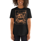 Three Witches Around Cauldron Unisex T-Shirt - S - Pulp & Stitch