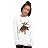 Tiger Cowboy Unisex Long Sleeve Shirt - White - Pulp & Stitch