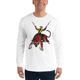 Tiger Cowboy Unisex Long Sleeve Shirt - White - Pulp & Stitch