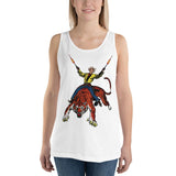 Tiger Cowboy Unisex Tank Top - White - Pulp & Stitch