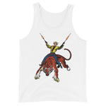 Tiger Cowboy Unisex Tank Top - White - Pulp & Stitch