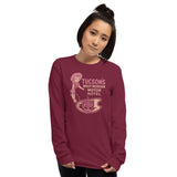 Tucson Inn Cowgirl Unisex Long Sleeve Shirt - Maroon - Pulp & Stitch